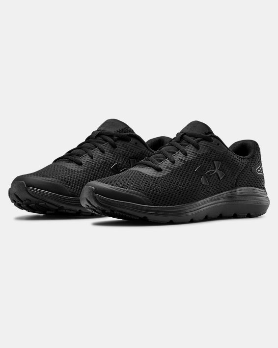 Men's UA Surge 2 Running Shoes, Black, pdpMainDesktop image number 3